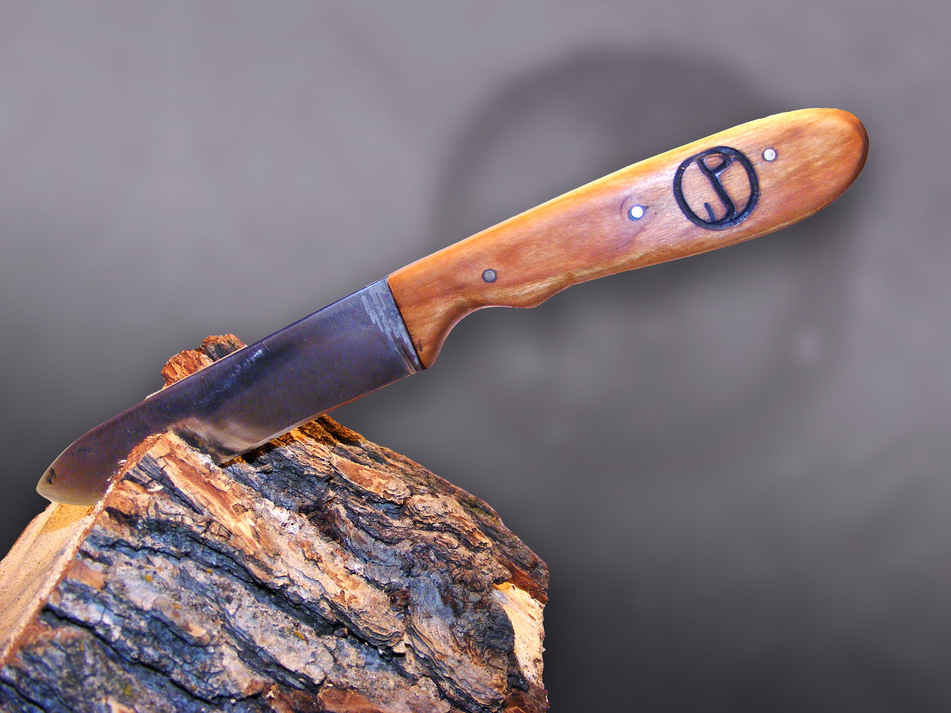 Cherry wood handle knife Jason Prom's Shop Creations