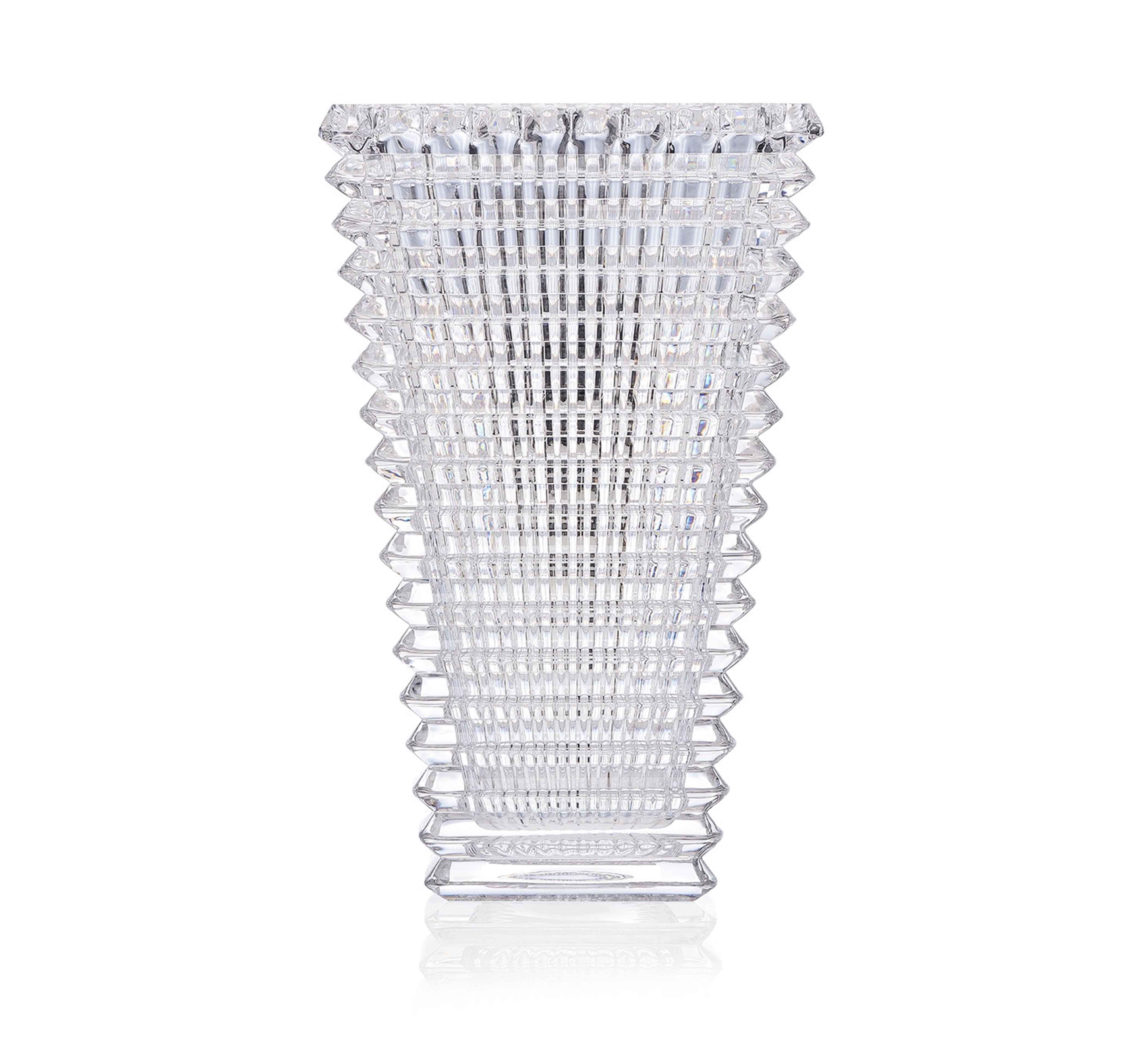 Large Rectangle Clear Vase Jasper Crystal