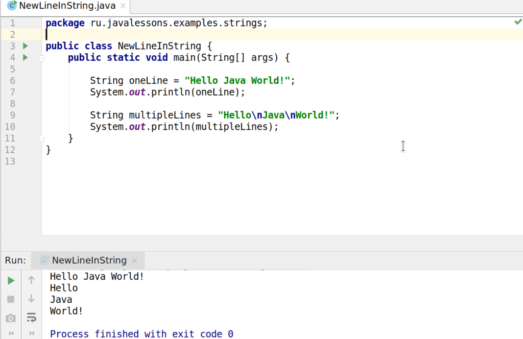 Как перенести строку в java