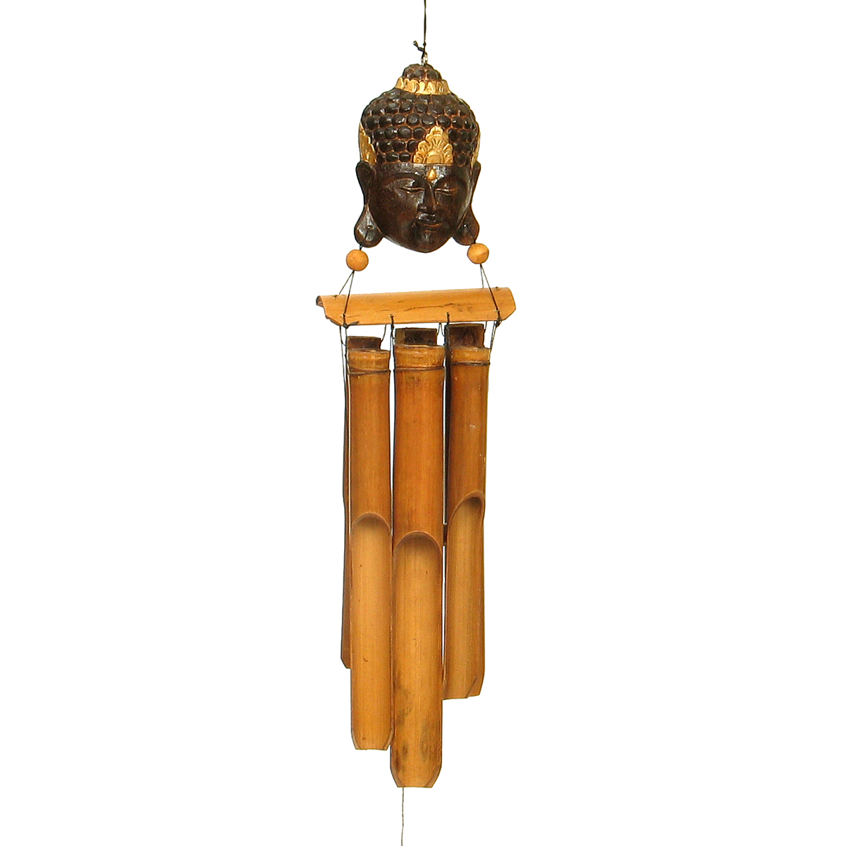 Bhudda’s head bamboo wind chime large Java Art