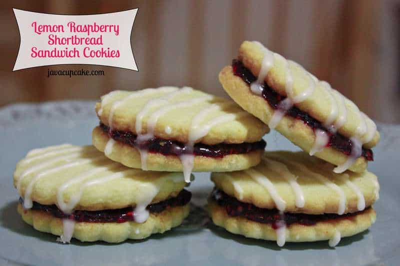 Lemon Raspberry Shortbread Sandwich Cookies JavaCupcake