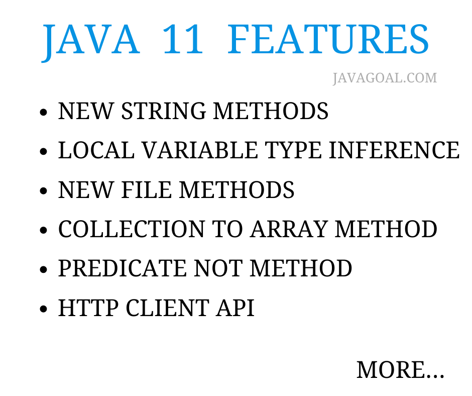 Java 11 features