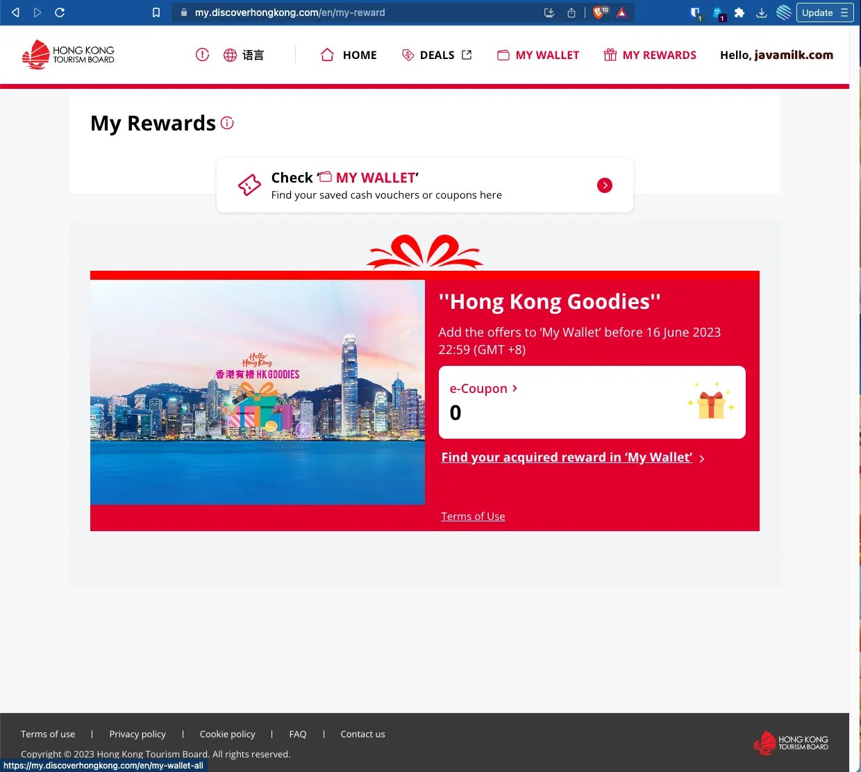 Wisatawan Ke Hong Kong Dapat Voucher HKD100