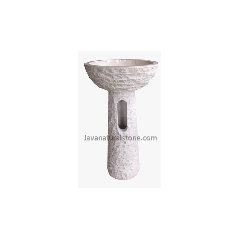 Round Pedestal Java Natural Stone