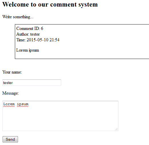 Node.js and socket.io tutorial simple realtime comments