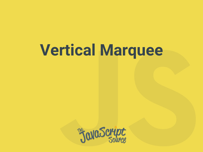Vertical Marquee JavaScriptSource