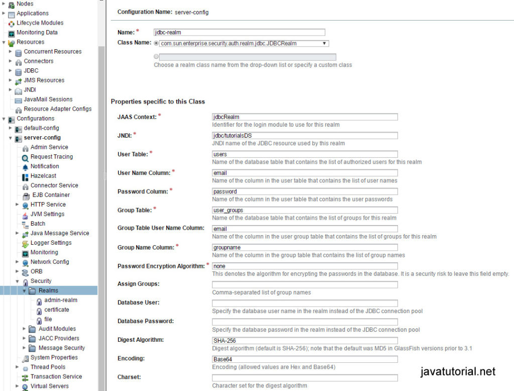 Glassfish Form Based Authentication Example Java Tutorial Network