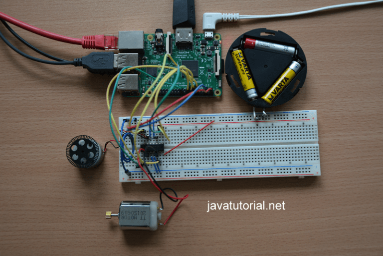 Raspberry Pi Control DC Motor Speed and Direction with Java Java