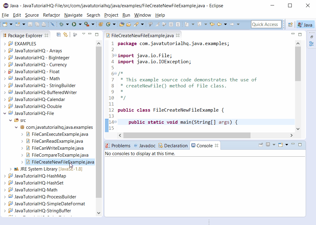 Java File createNewFile() method example