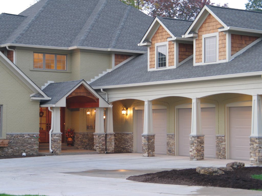 three story house with walkout basement at Geist JA Yancey