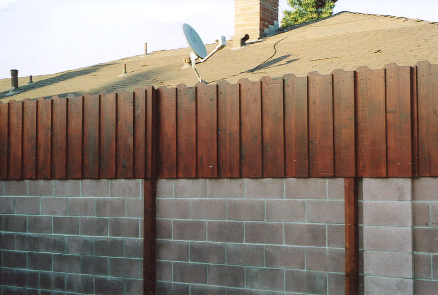 Block Wall Wood Fence Top – Wall Design Ideas