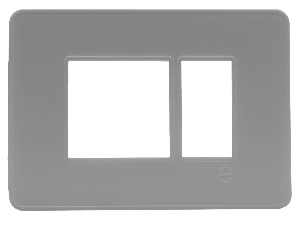 L&T/LK Engem White 3 Module Cover Plate with Grid Frame (CB93103FW00