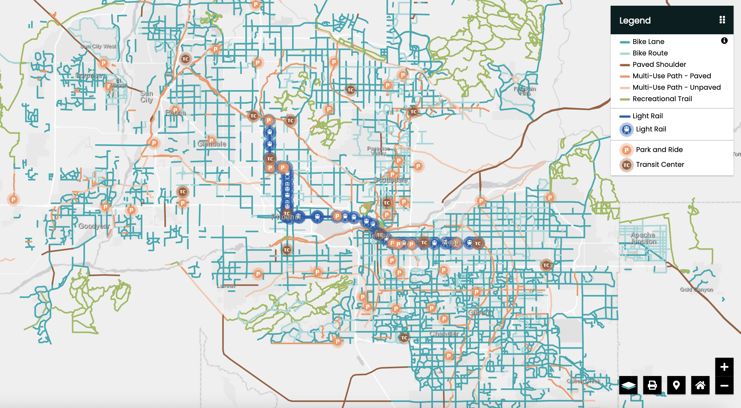 Maricopa County Bike Map The Cycling Trails Of Metro Phoenix | The Action Story