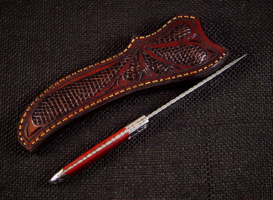 "Kineau" fine handmade stainless steel damascus knife by Jay Fisher