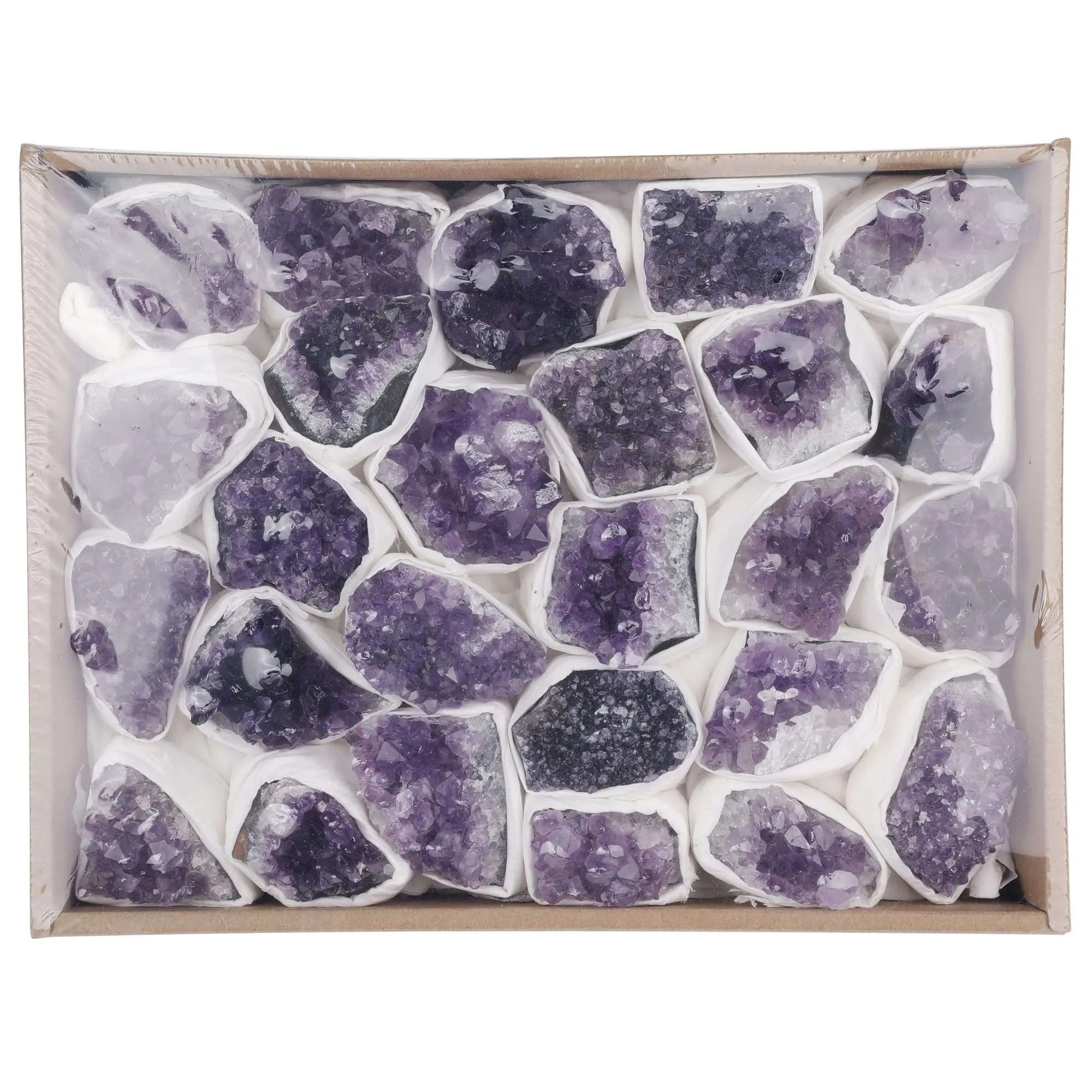 Wholesale Brown C Grade Amethyst Cluster Gift Box (Mtb01) Wholesale