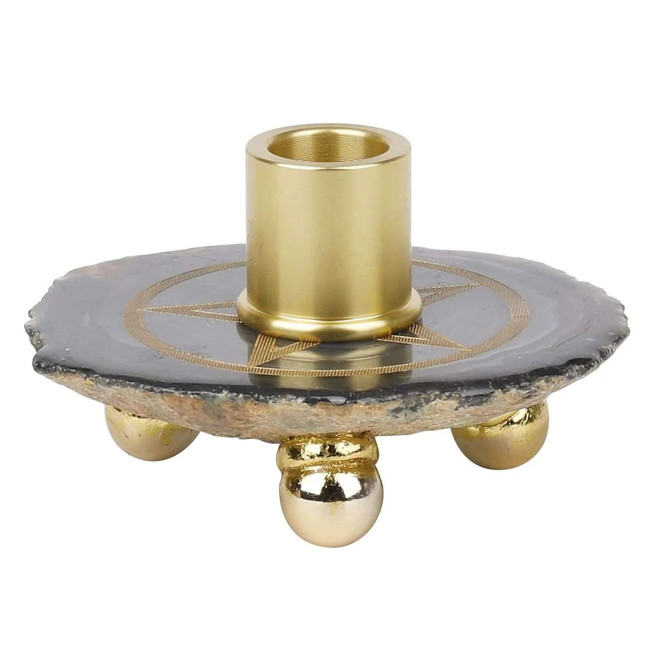 Agate Candle Holder Pentacle （Canh01） Wholesale Bulk Crystals