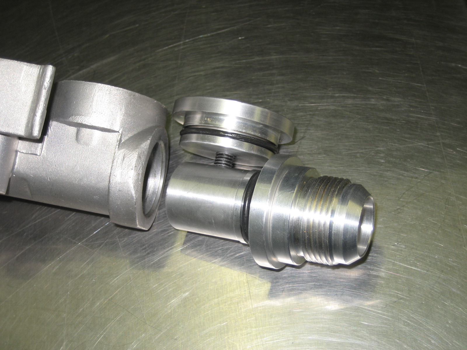 Jay Racing Water Pump AN Fitting Adapter Kit Front Inlet [WPF2