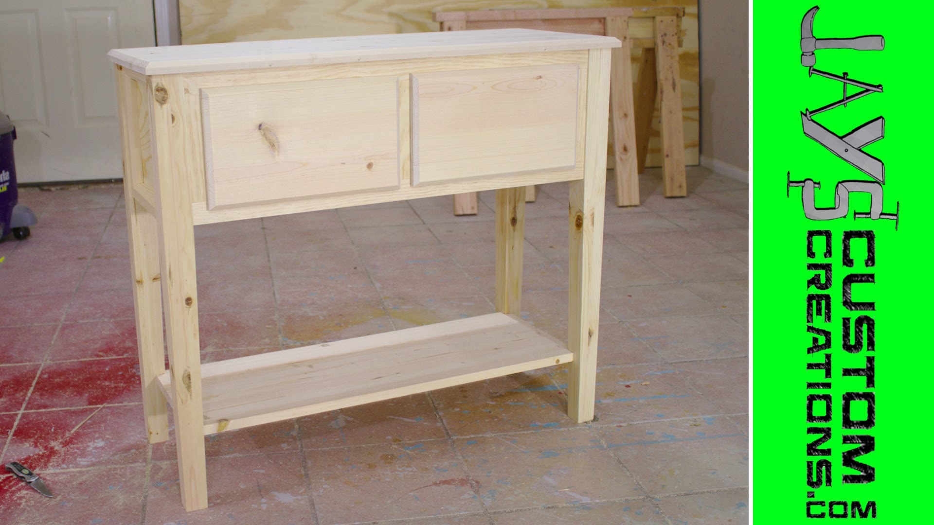 Pine Pocket Hole Sofa Table Jays Custom Creations