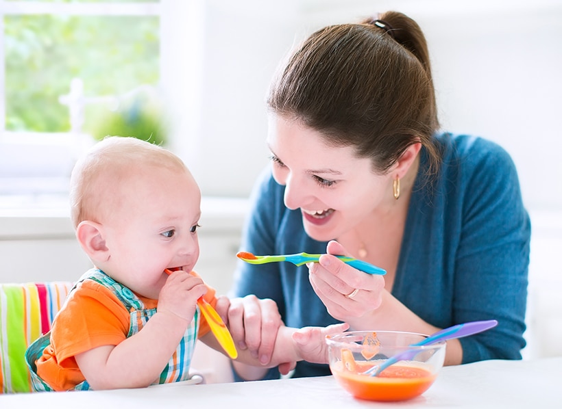 Ja zum Baby Beikost Schritt für Schritt an feste Nahrung
