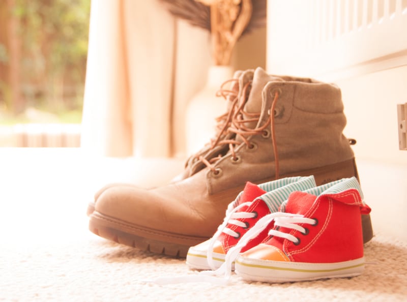 Die ersten Schuhe Ja zum Baby