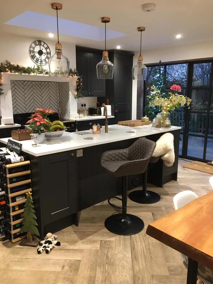 Large Kitchen Install & Flooring Jaz Wiggins Bespoke Carpentry, Essex