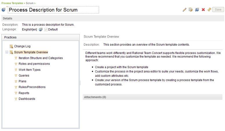 How to author and use a Process Description for a Process Template in