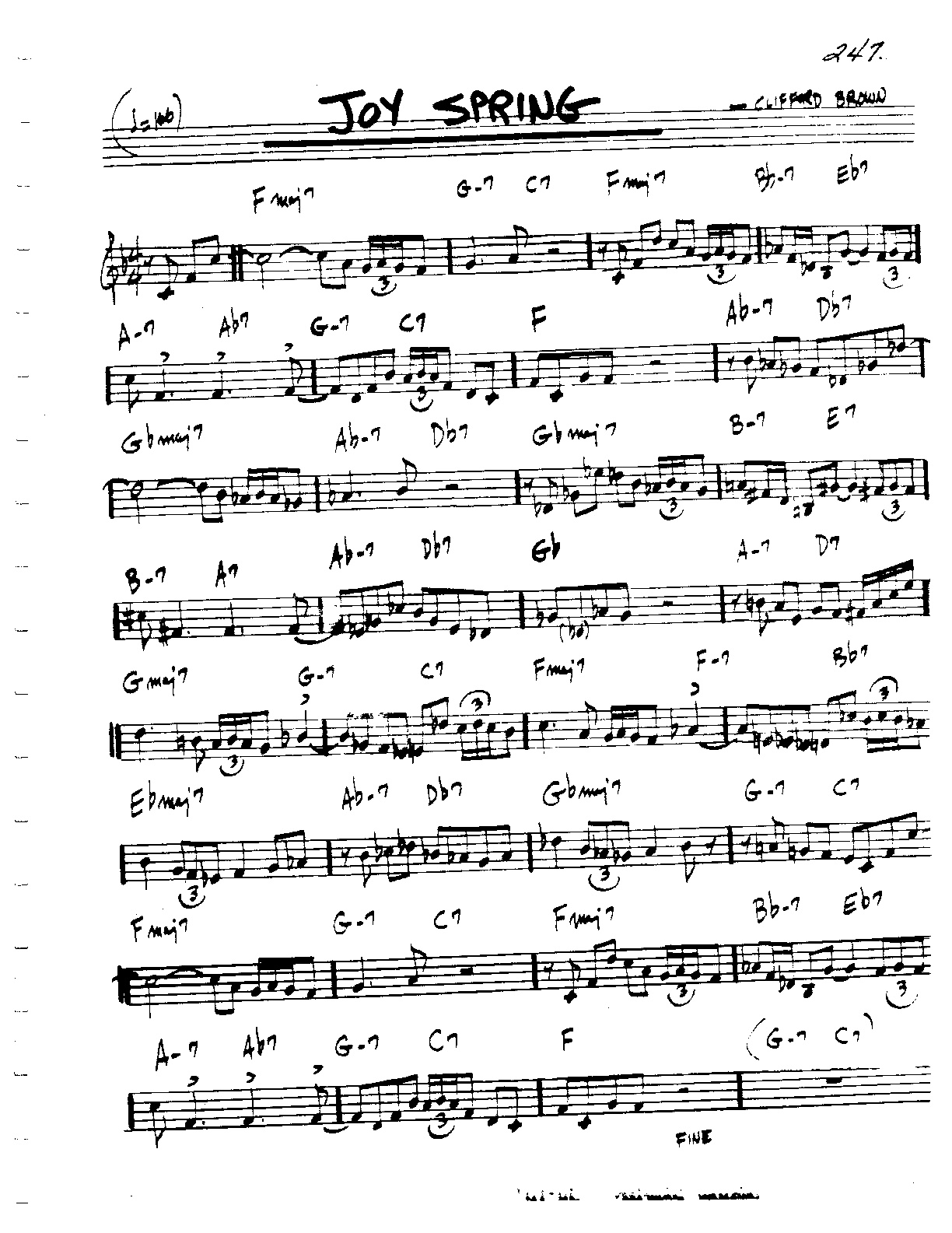 Joy Spring PDF free download JazzTutorial