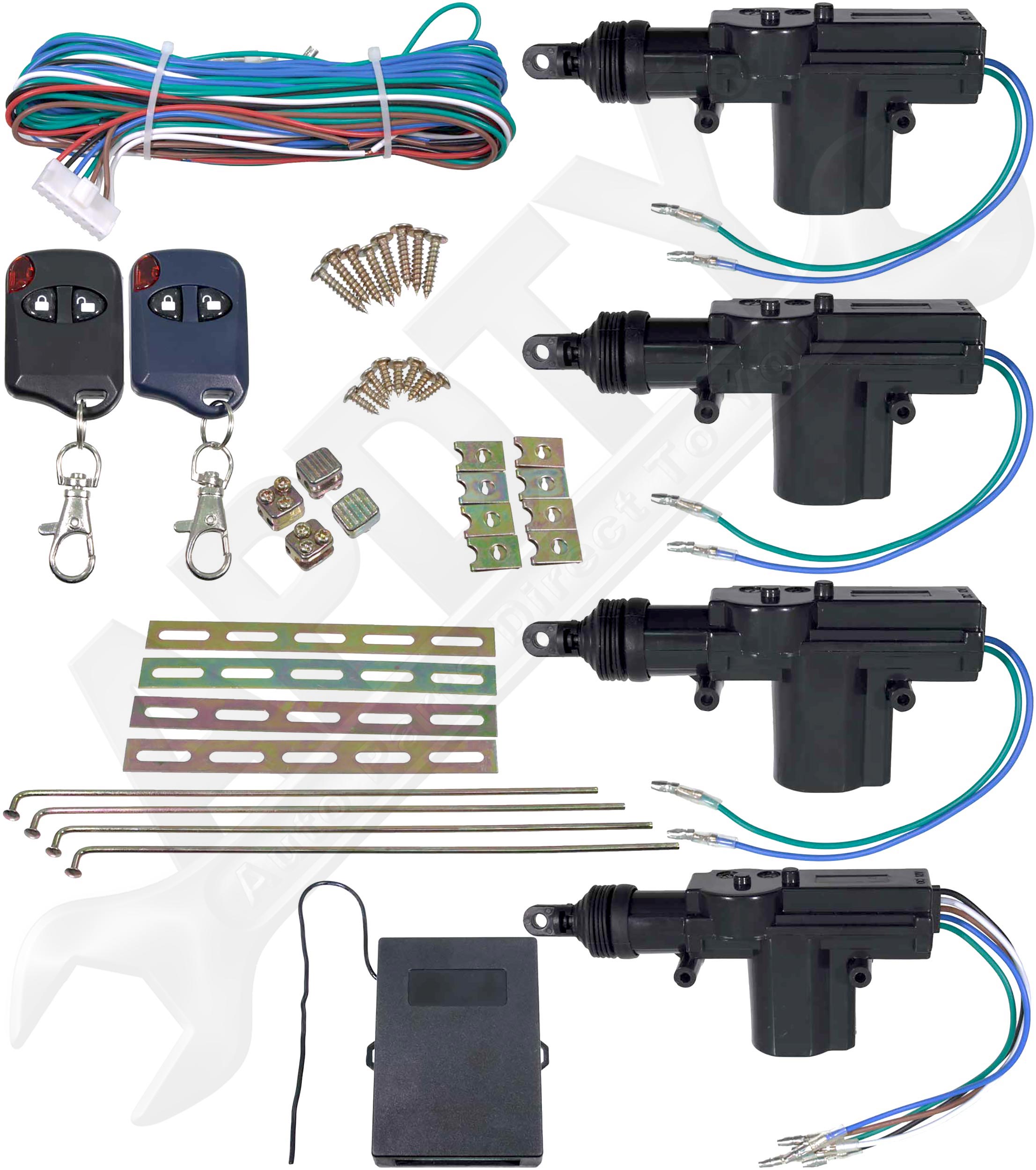 APDTY 133785 Universal Keyless Entry Remote Key Fob Door Lock Actuator