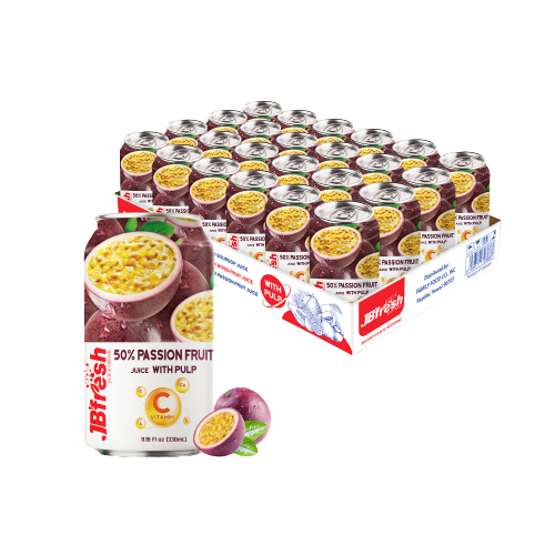 Fresh Healthy Passion Fruit Juice With Pulp Can, 330Ml JB'FRESH