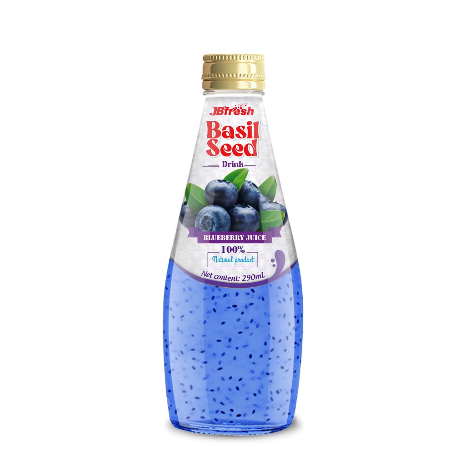 290ml Basil Seed Drink with Stawberry Juice JB'FRESH