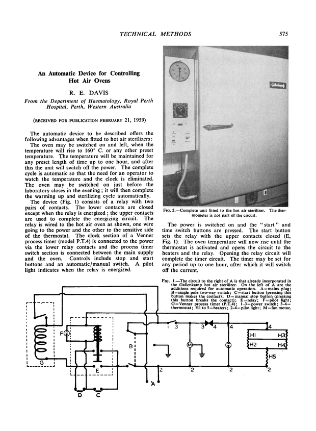An Automatic Device for Controlling Hot Air Ovens Journal of Clinical