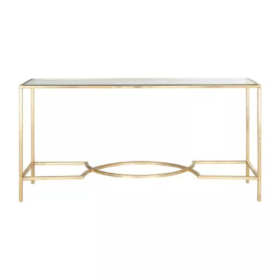 Inga Gold Console Table with Glass Top, Color Gold JCPenney