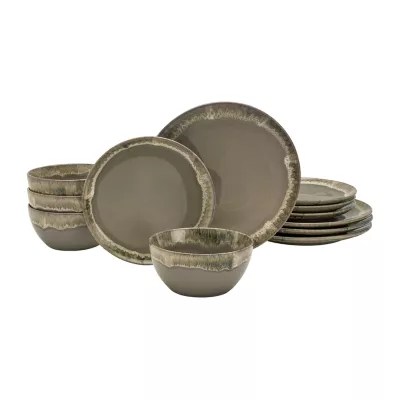 Tabletops Unlimited Tuscan 12pc. Dinnerware Set, Color Gray JCPenney