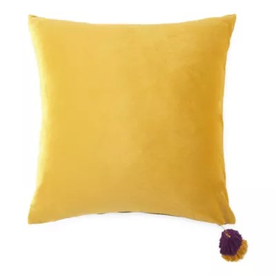 Distant Lands Solid Velvet Reversible Square Throw Pillow JCPenney