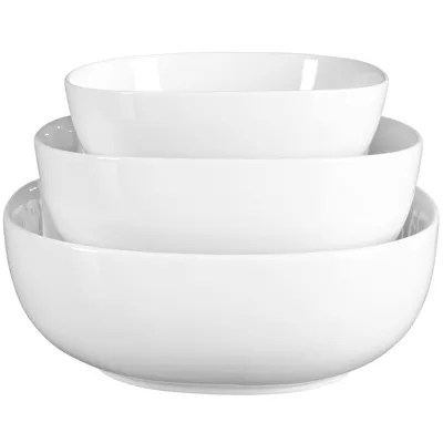 Denmark® 3pc. Soft Square Porcelain Serving Bowl Set, Color White JCPenney