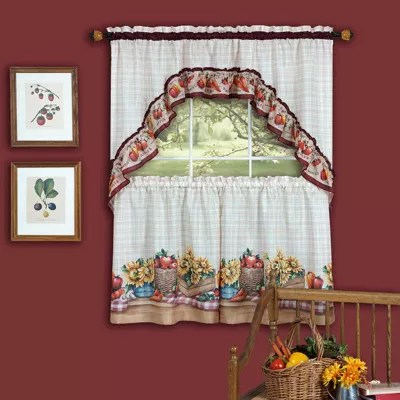 Rod Pocket Kitchen Curtain Window Set, Color Multi JCPenney