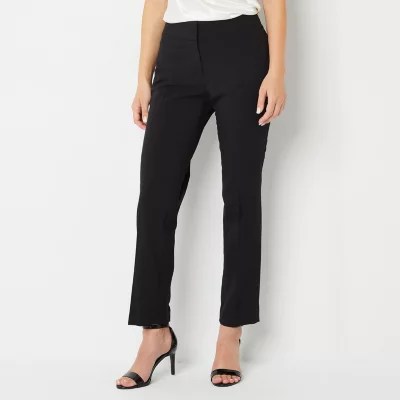 Black Label by EvanPicone Crepe Womens Straight Fit StraightPetite