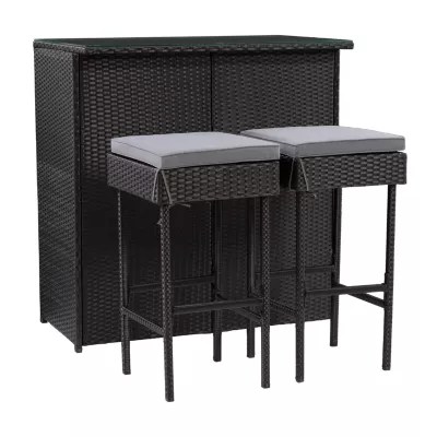 Parksville Collection 3pc. Patio Bar Set, Color Ash Gray JCPenney