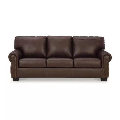 Signature Design By Ashley® Colleton Leather Sofa, Color Dk Brown
