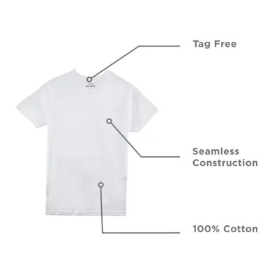 Stafford Heavyweight Mens 4 Pack Short Sleeve Crew Neck T-Shirt Tall