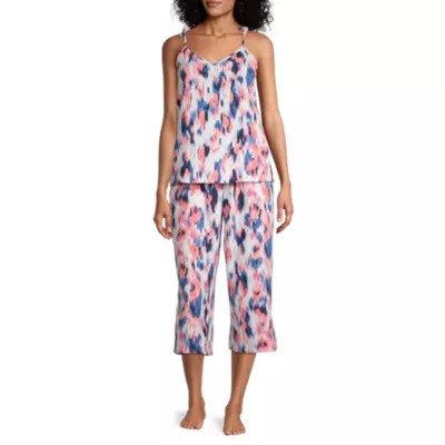 Ambrielle Womens 2pc. Sweetheart Neck Sleeveless Capri Pajama Set