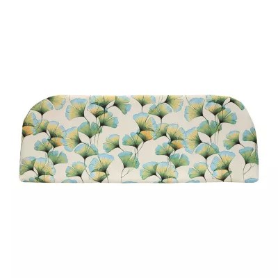 Outdoor Dècor Bench Floral Knife Edge Patio Seat Cushion, Color Green