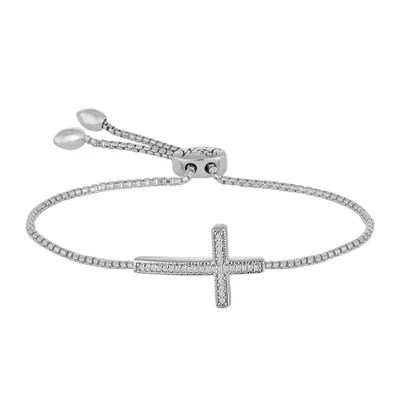 Rhythm and Muse Diamond Accent Sterling Silver Cross Bracelet JCPenney