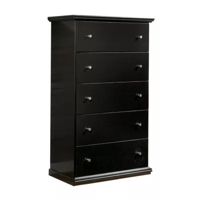 Signature Design by Ashley® Miley 5 Drawer Chest, Color Black JCPenney
