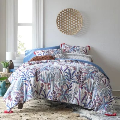 Distant Lands Dahlia Comforter Set, Color Bermuda Blue JCPenney