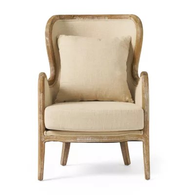 Crenshaw Curved Slope Arm Chair, Color Beige Natural JCPenney