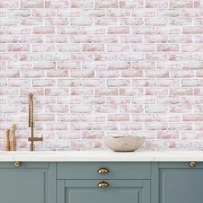 Tempaper White Washed Brick Peel & Stick Wallpaper WB15016, Color White JCPenney