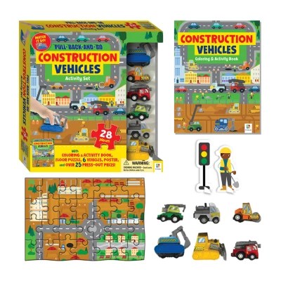 Hinkler PullBackAndGo Construction Floor Puzzle Play Mat Puzzle