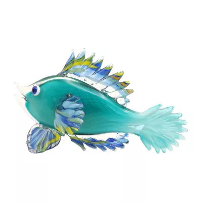 Dale Tiffany Maya Art Glass Fish Figurine, Color Turquoise JCPenney