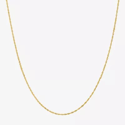 10K Gold 1424" Solid Singapore Chain Necklace JCPenney